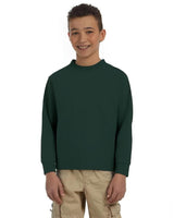 JERZEES® Dri-Power Youth Poly Cotton Long Sleeve Crewneck T-Shirt