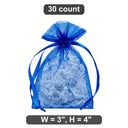 3” x 4” Sheer Organza Bags Ideal for Small Favors