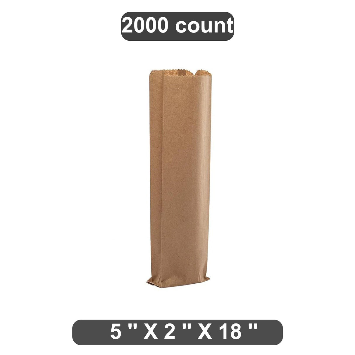 Tall Gusseted Paper Wine Bag 5" x 2" x 18"