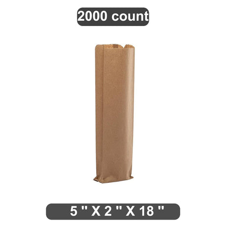 Tall Gusseted Paper Wine Bag 5" x 2" x 18"