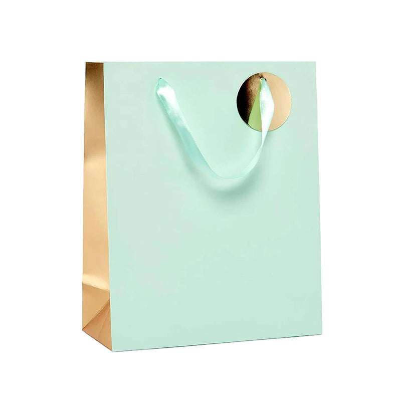 Elegant Two-Tone Metallic Euro Totes Compact 101/4'' x 43/4'' x 125/8''