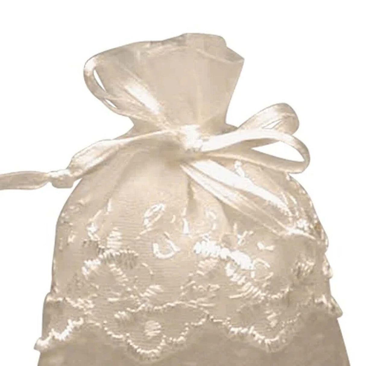 Small Embroidered Skirt Organza Bag 3'' x 4'' for Gifts