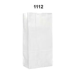 White Grocery Bags 4 1/4'' x 2 3/8'' x 8 3/16''