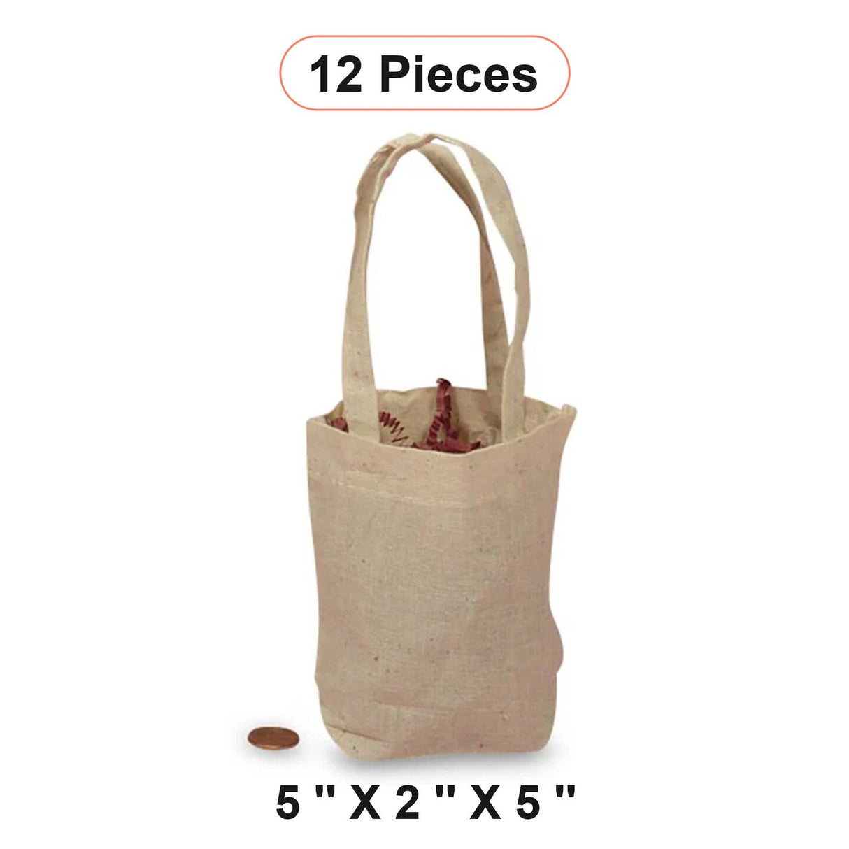White Cotton Pouch Small Bags 5'' x 2'' x 5'' Perfect
