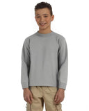 JERZEES® Dri-Power Youth Poly Cotton Long Sleeve Crewneck T-Shirt