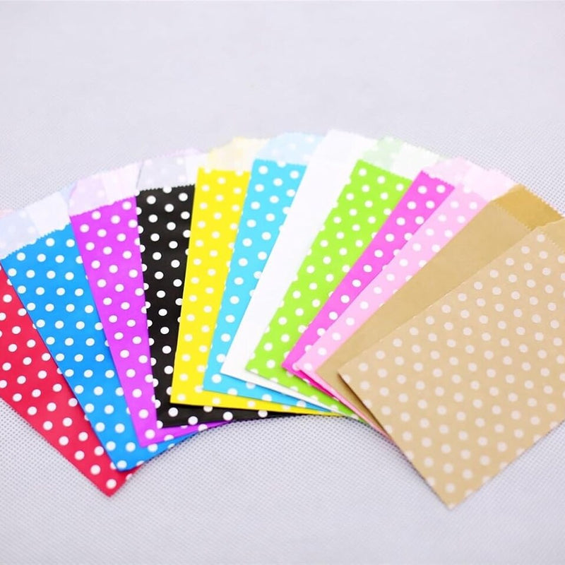 Expansive Small Dots Bags Perfect for Larger Items 6 3/8" x 8 1/2"