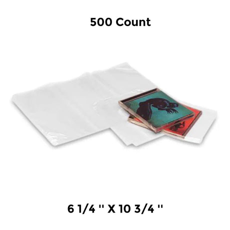 Flat Shrink Bags 6 1/4'' X 10 3/4'' Flexible Use