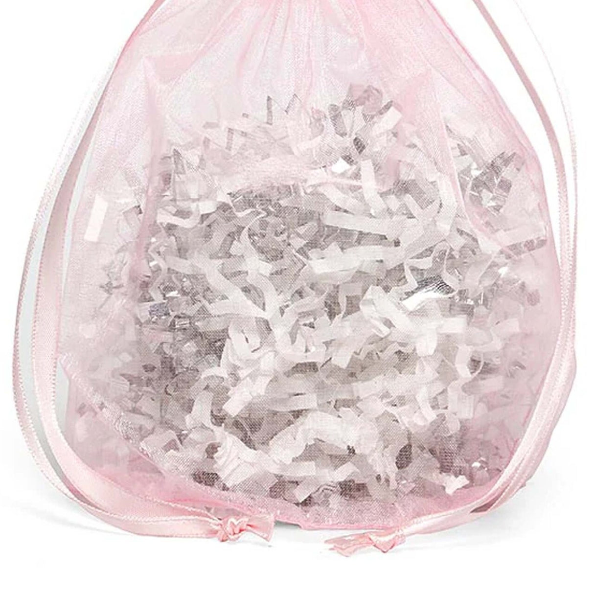 Wide Round Flat Bottom Organza Bags 6 1/2'' x 4'' x 7'' for Packaging