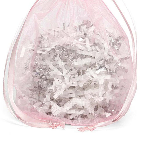 Wide Round Flat Bottom Organza Bags 6 1/2'' x 4'' x 7'' for Packaging