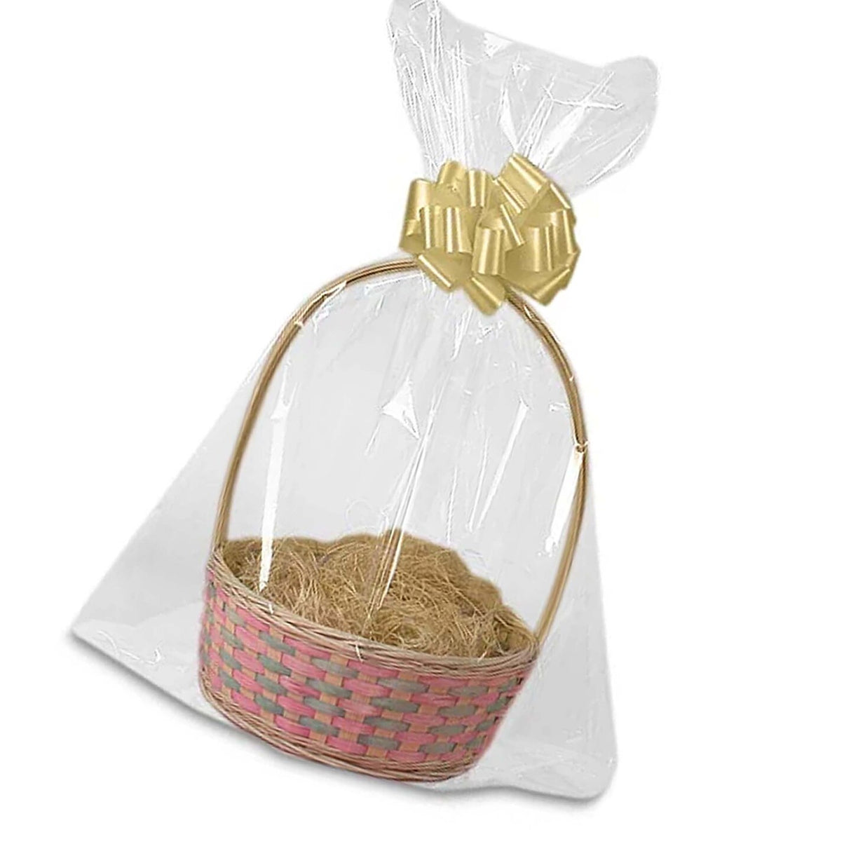 Round Bottom Basket Bags 24'' X 30'' Durable Design
