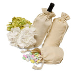 Petite Round Bottom Cotton Muslin Bag 4 3/4" x 3" x 7 1/2"
