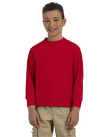 JERZEES® Dri-Power Youth Poly Cotton Long Sleeve Crewneck T-Shirt