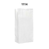 White Paper Grocery Bags 5'' x 3 1/8'' x 9 5/8''