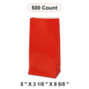 Colored Paper Party Bags 5'' x 3 1/8'' x 9 5/8'' Packs
