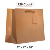Premium Kraft Euro Totes 8" x 4" x 10" Strong Eco-Friendly Design
