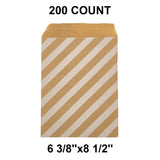 Durable White Paper Merchandise Bags 6 3/8" x 8 1/2"