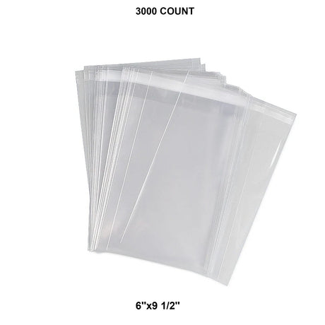 Resilient Self-Sealing Bags with Lip 6" x 9 1/2" 1.6 mil