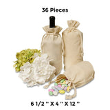 Spacious Round Bottom Cotton Muslin Bag 6 1/2" x 4" x 12"