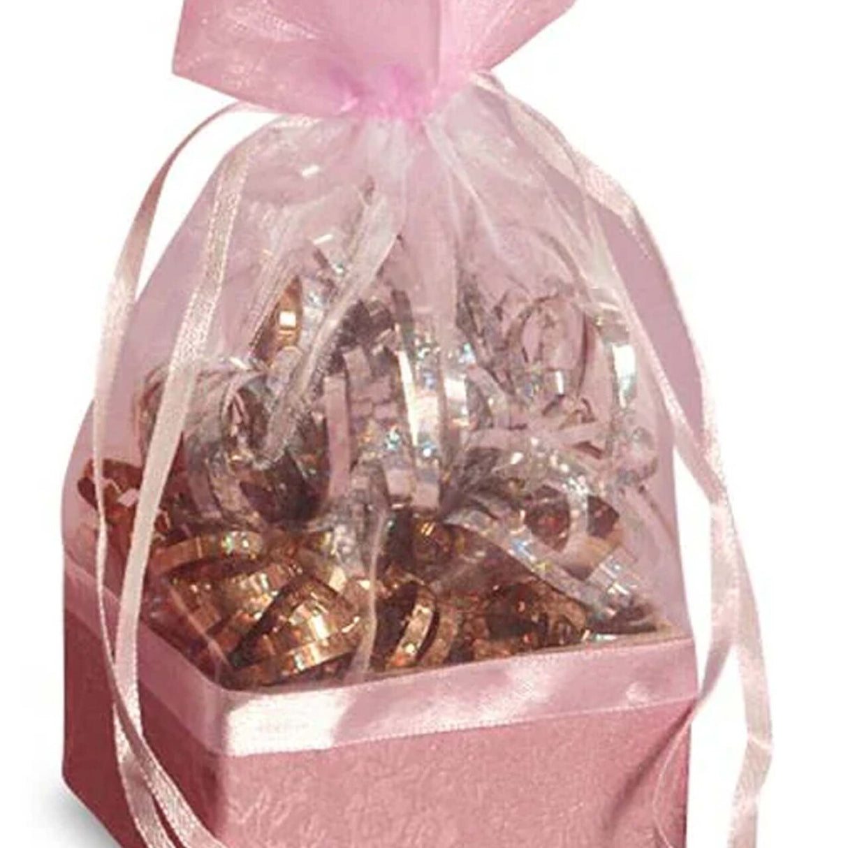 Box On The Bottom Organza Bags 2 1/2'' x 2 7/8'' x 6 1/2'' Wrap