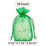 Flat Bottom Organza Bags 5 1/2''x11/2''x10 1/2'' for Premium Gift Bags