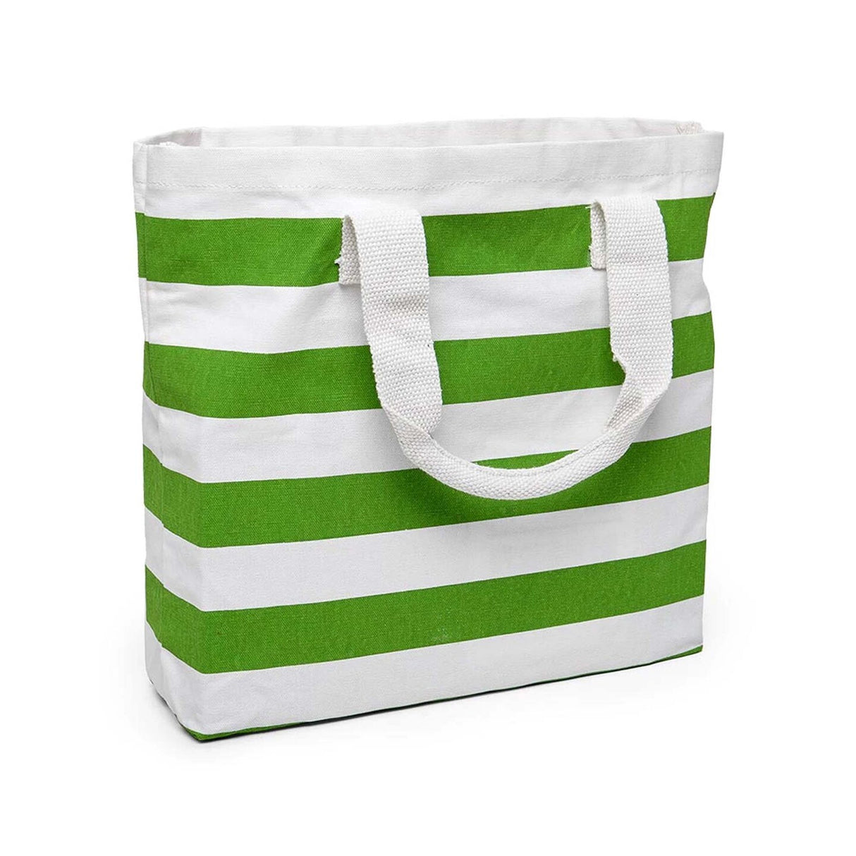 Reusable Stripe Tote Bag 17 5/16 '' x 4 1/4 '' x 14 '' Ideal for Retail