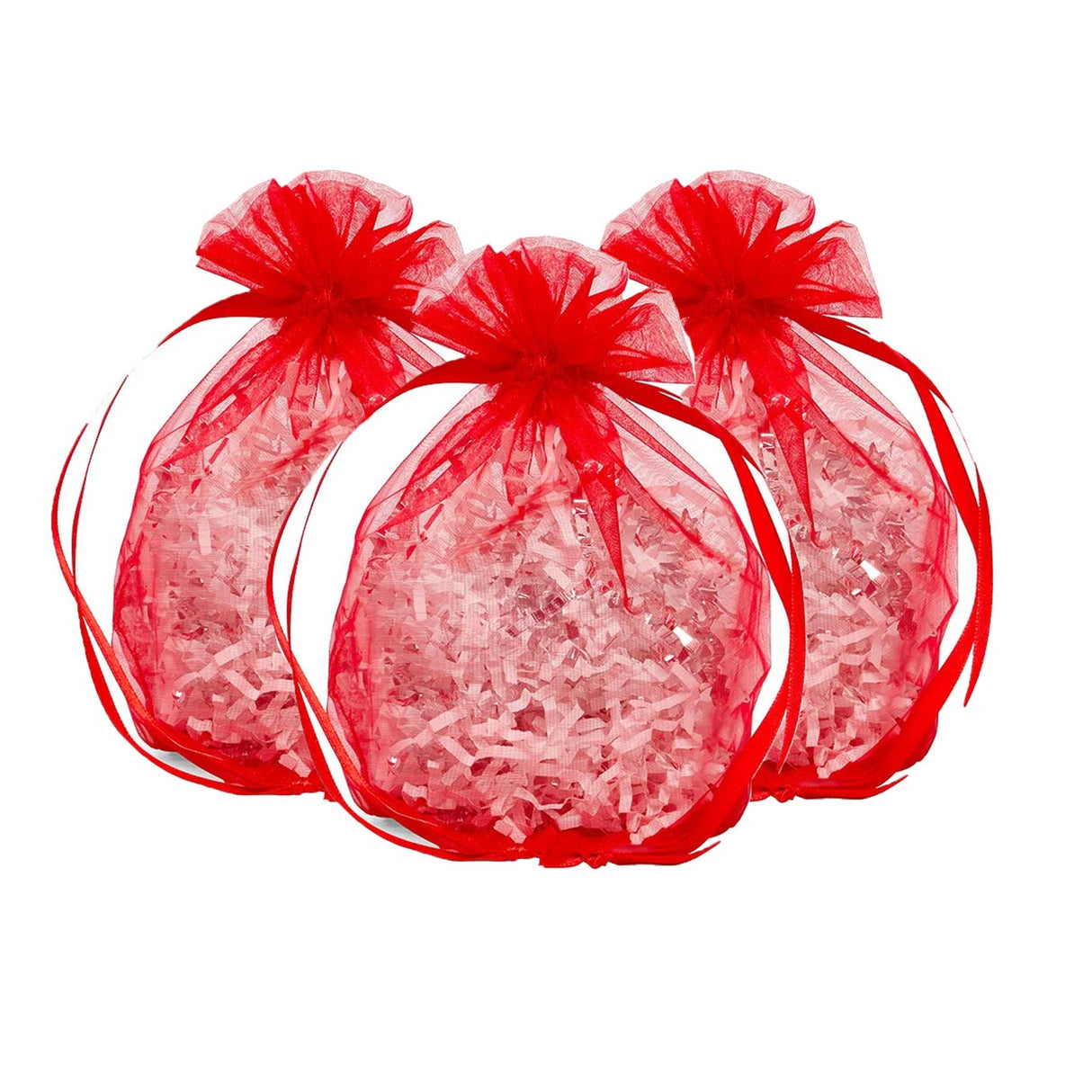 Wide Round Flat Bottom Organza Bags 9'' x 5 1/2'' x 12'' for Weddings