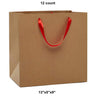 Kraft Euro Tote 13" x 5" x 9" with Satin Ribbon Handles