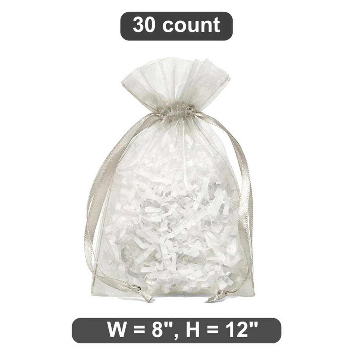 8” x 12” Sheer Organza Bags Small and Elegant