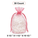 Flat Bottom Organza Bags 5 1/2''x11/2''x10 1/2'' for Deluxe Packaging