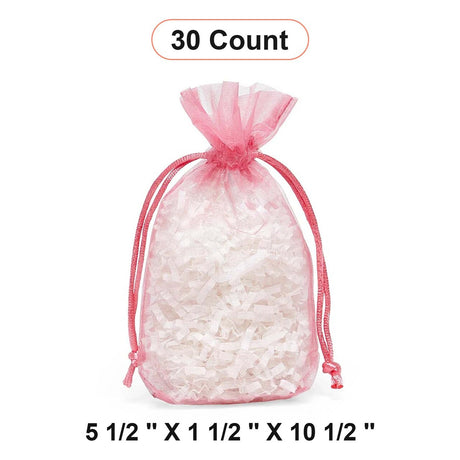 Flat Bottom Organza Bags 5 1/2''x11/2''x10 1/2'' for Deluxe Packaging