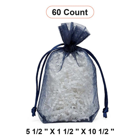 Flat Bottom Organza Bags 5 1/2''x11/2''x10 1/2'' for Decorative Gift Wrap