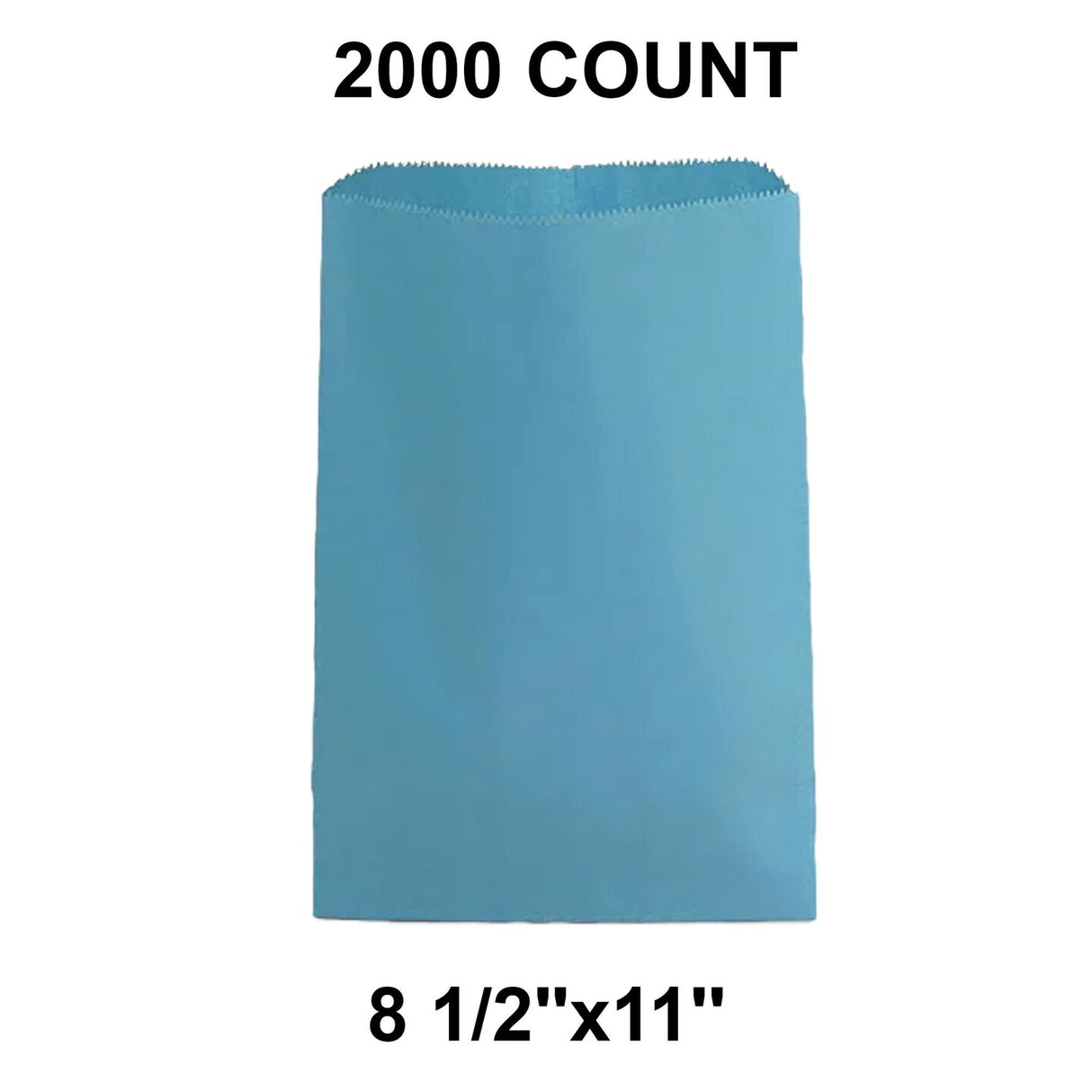 Large Colored Paper Merchandise Bags 8 1/2" x 11"