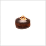 Brown Horn Shank Back Button - 24L/15mm
