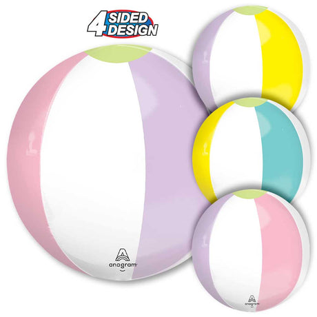 Foil Balloon Kids Pastel Beach Club Orbz