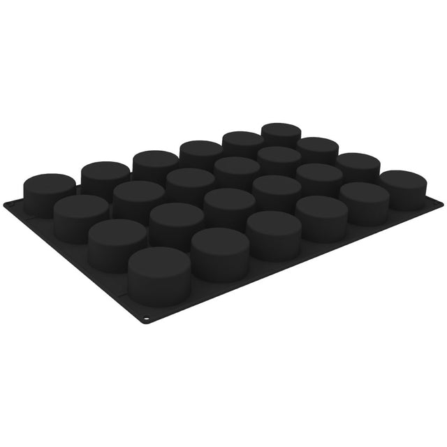 Silikomart SQ084 Silicone Cylinder Baking & Freezing Mold, 24 Cavities