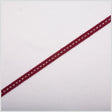 Wine Stitched Grosgrain Ribbon - 0.19"