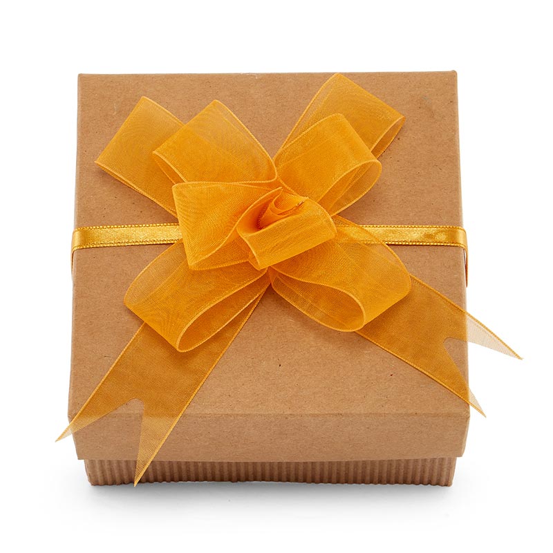 Sheer Organza Fabric Butterfly Bow 4 '' 50 each / package Old Gold Color