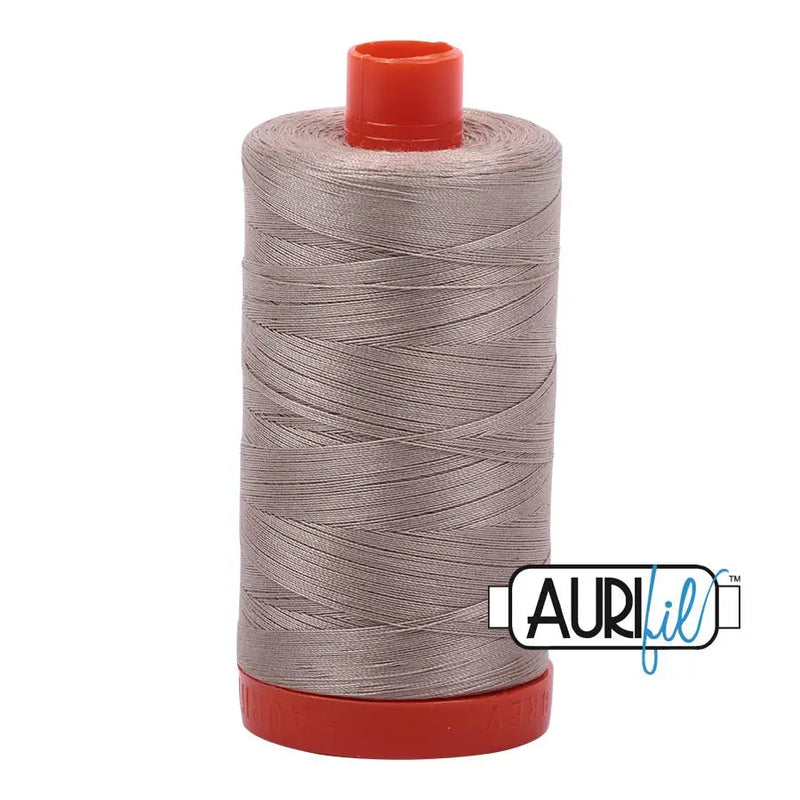 Cotton Thread Rope Beige Aurifil 50wt Large Spool