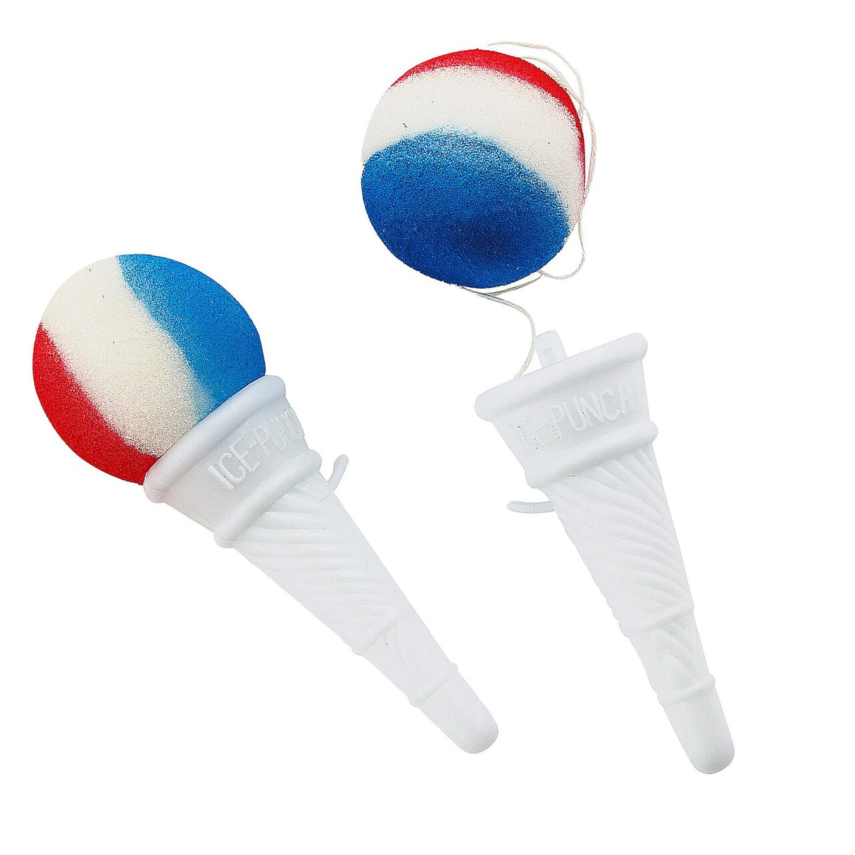 2 1/4" x 5" Patriotic Ice Cream Cone Shooters with Foam Ball 12 Pieces