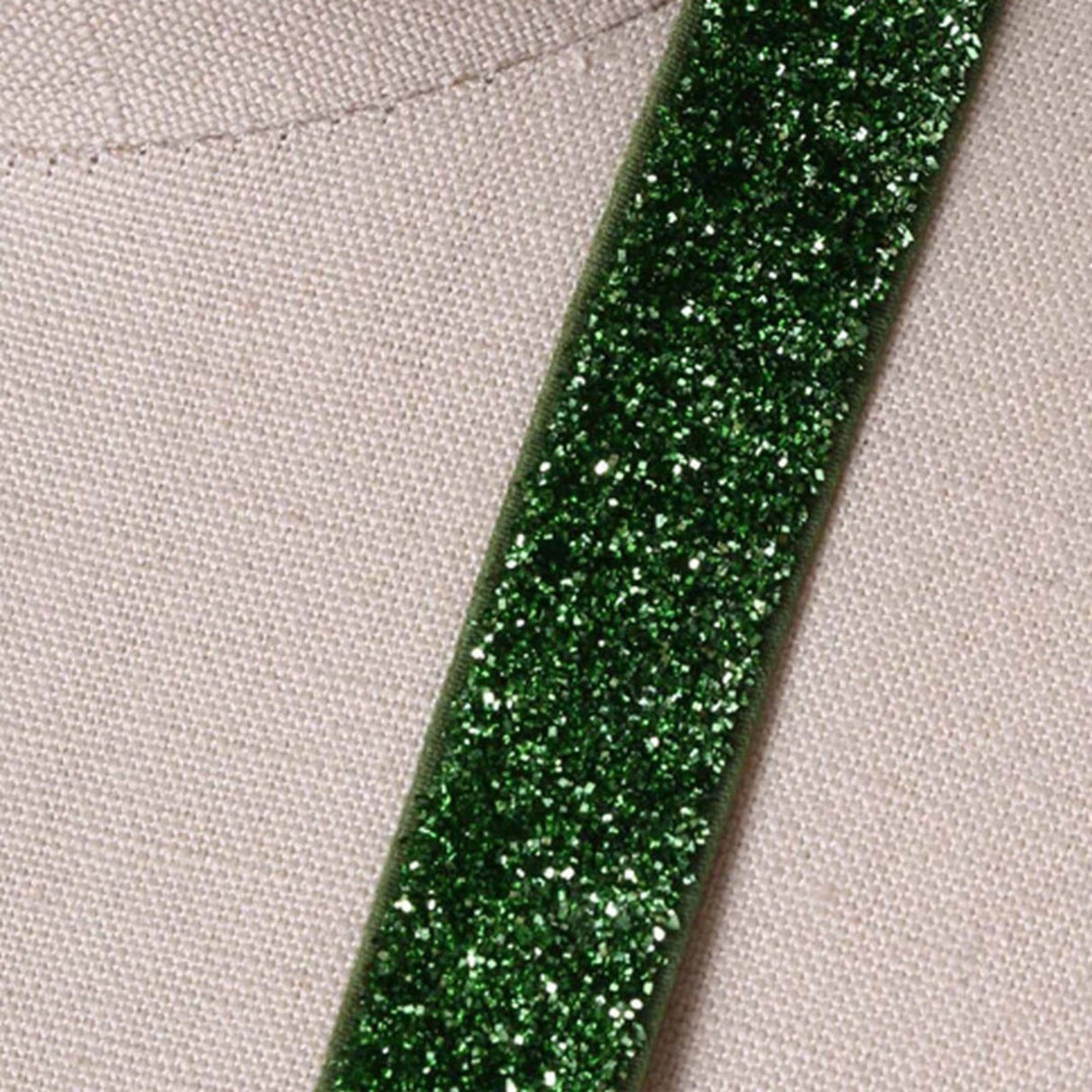 2 Yards 5/8" Grass Green Glitter Elastic Trim for Headband Making