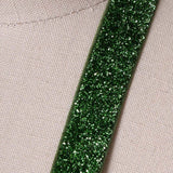 2 Yards 5/8" Grass Green Glitter Elastic Trim for Headband Making