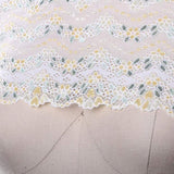 1 Yard 7" Lemony Flowers Stretch Lace Trim Vintage Style Wedding DIY Sewing Decoration