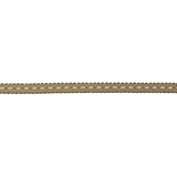 Chai Tea and White Stitched Grosgrain Ribbon - 0.19"