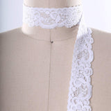 2 Yards White Stretch Lace 1" Wide Floral Elastic Trim for Sewing, Lingerie & Crafts