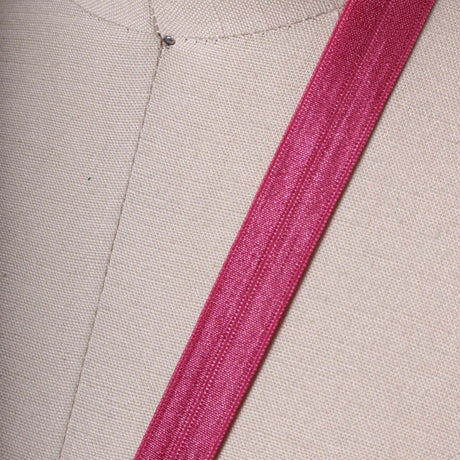 3 Yards Faded Magenta Fold Over Stretch Elastic 5/8" for Face Masks