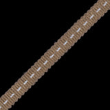 Dark Gold Stitched Grosgrain Ribbon - 0.19"