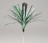 Mylar Spray Pick - Green/Silver 5.5" - 12 or 36 pcs