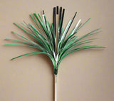 Mylar Spray Pick - Green/Silver 5.5" - 12 or 36 pcs