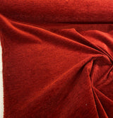 Barcelona Red Cinnabar Soft Chenille Upholstery Fabric - Solid Red Maroon, 56" Width (1 Yard)
