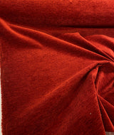 Barcelona Red Cinnabar Soft Chenille Upholstery Fabric - Solid Red Maroon, 56" Width (1 Yard)